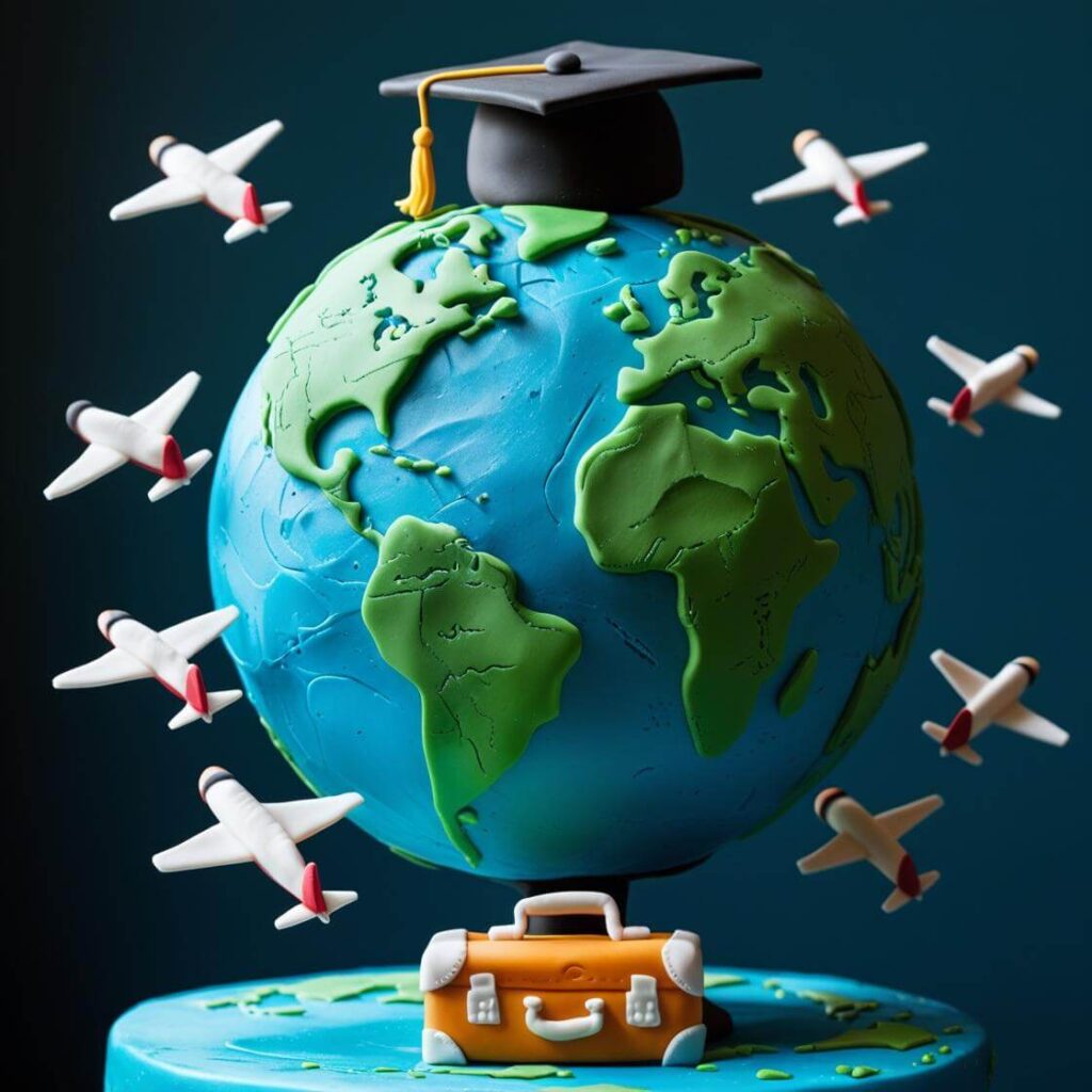 Globe & Adventure Cake