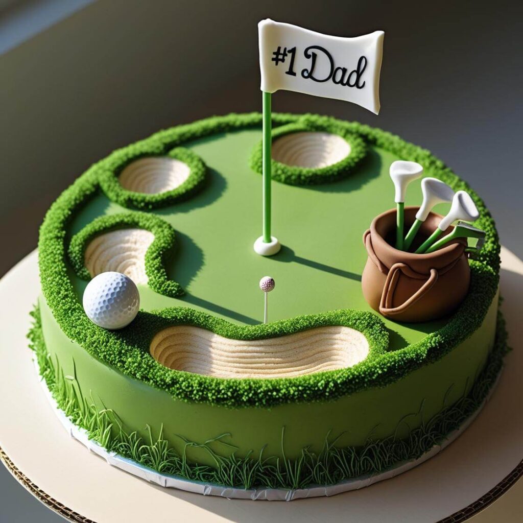 10 Unique Cake Designs for Dad to Make His Day Special 4 Golf-Themed Cake
