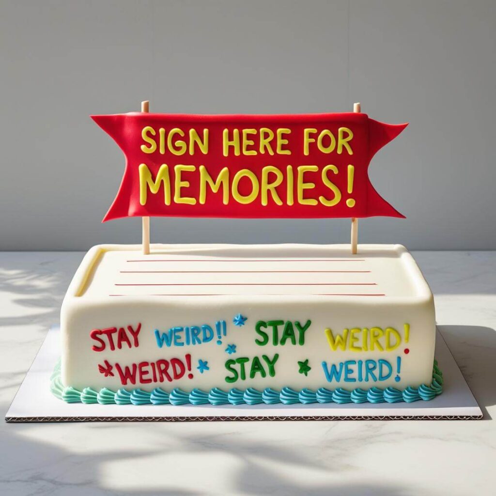 10 Trending Cake Designs for a Memorable Student Farewell 2025 11 Group Signature Cake