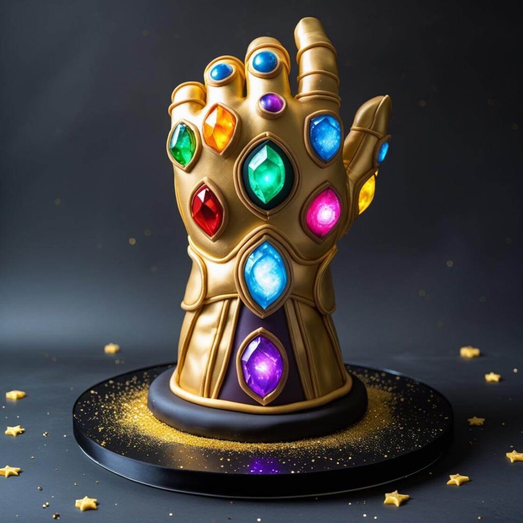 10 Popular Avengers Cake Designs for Superhero Fans 4 Infinity Gauntlet Cake