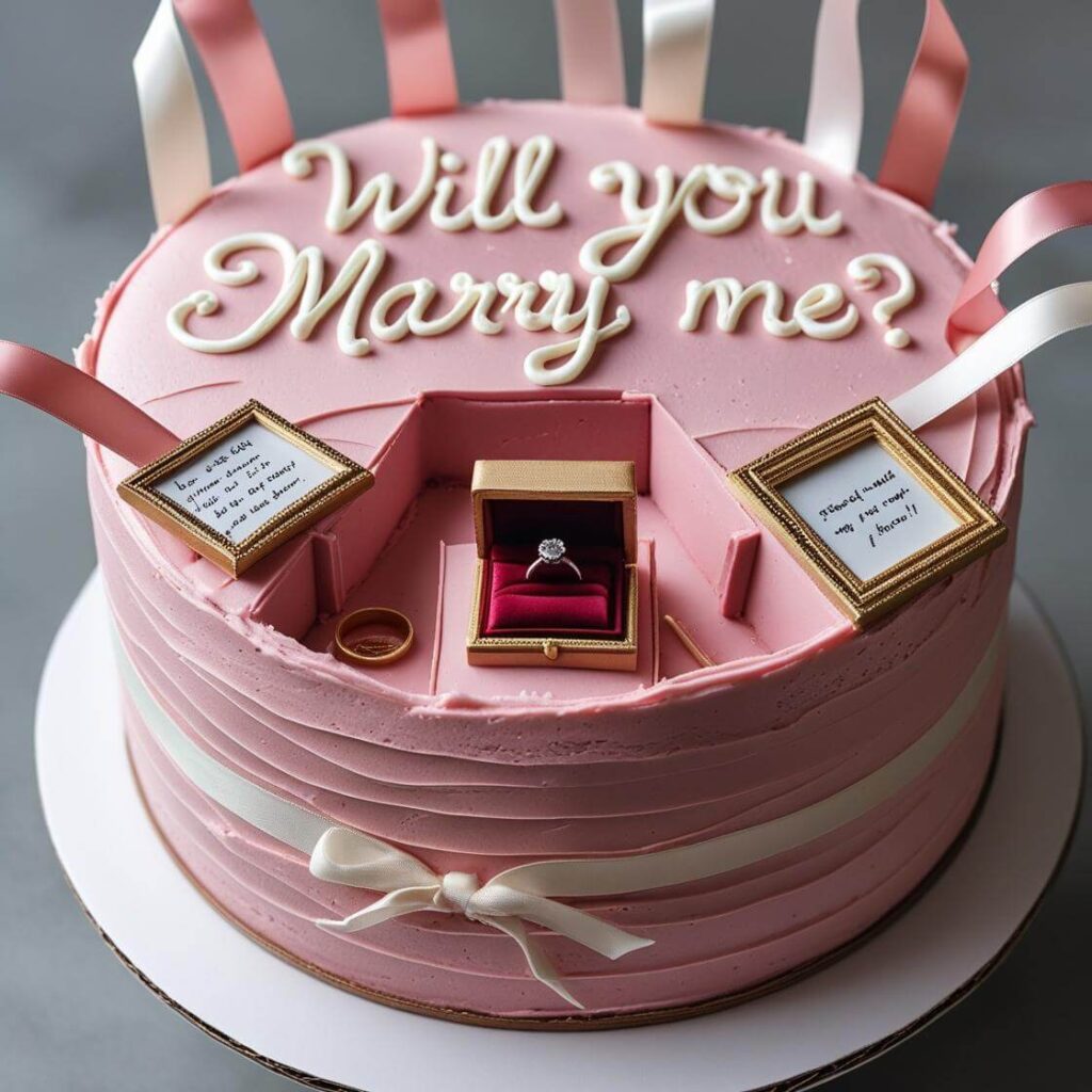 Interactive Pull-Me Up Heart Cake