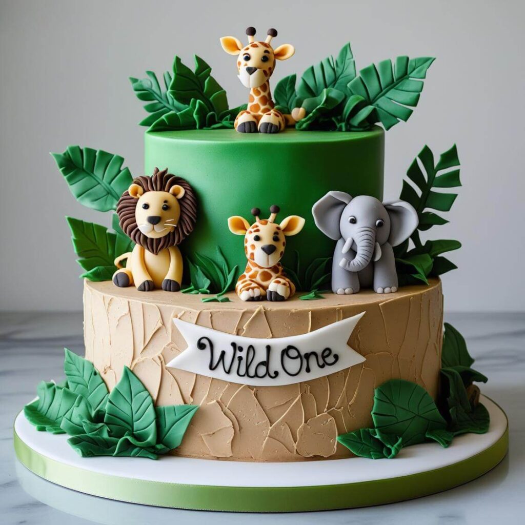 Jungle Safari Theme Cake