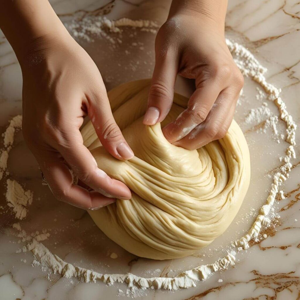 Delicious Homemade Rice Cake Recipe: A Comforting Treat 2 Kneading the Dough for Rice Cake Recipe