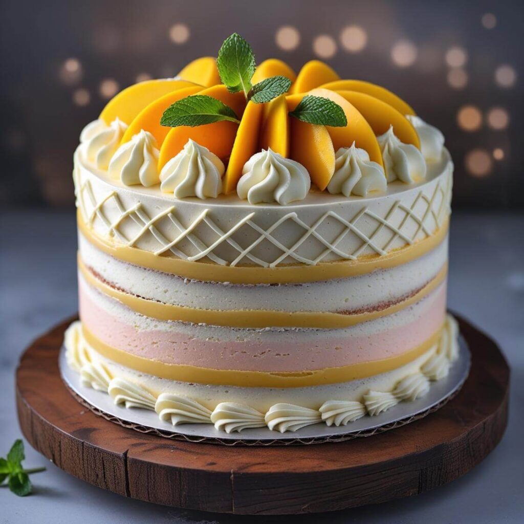 10 Mouthwatering Mango Cake Designs You Need to Try Today! 10 Mango Basket Weave Cake