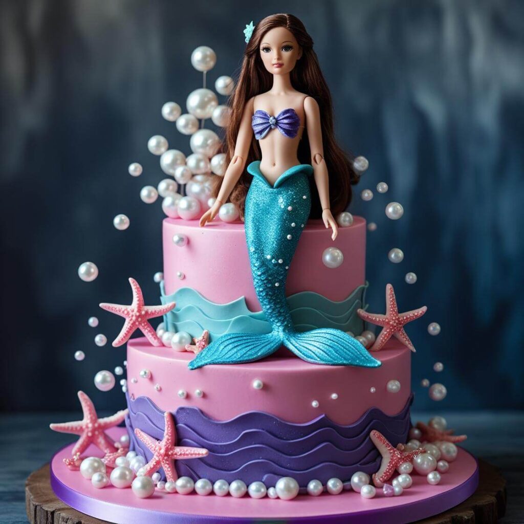 10 Stunning Mermaid Cake Designs for a Magical Celebration 6 Mermaid Barbie Cake