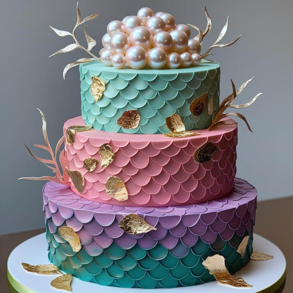 10 Stunning Mermaid Cake Designs for a Magical Celebration 4 Mermaid Scale Cake