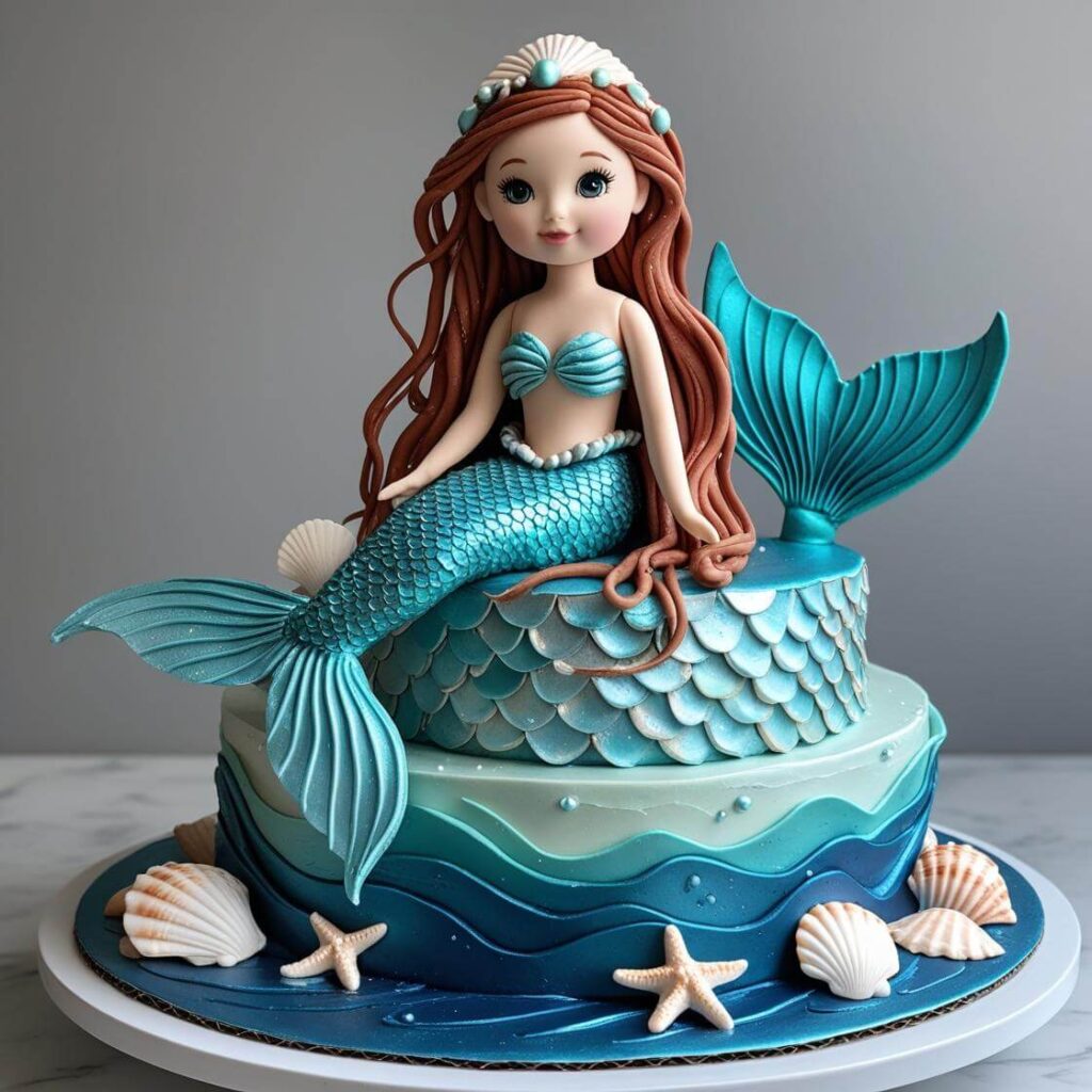 10 Beautiful Doll Cake Designs for Birthdays & Special Occasions 3 Mermaid Themed Doll Cake