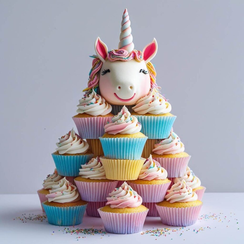 10 Magical Unicorn Cake Design Ideas to Wow Your Guests 7 Mini Unicorn Cupcake Cake