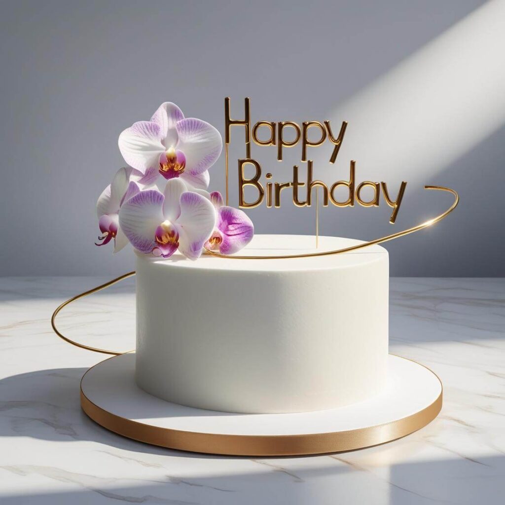 Minimalist Modern Cake for Finance Birthday