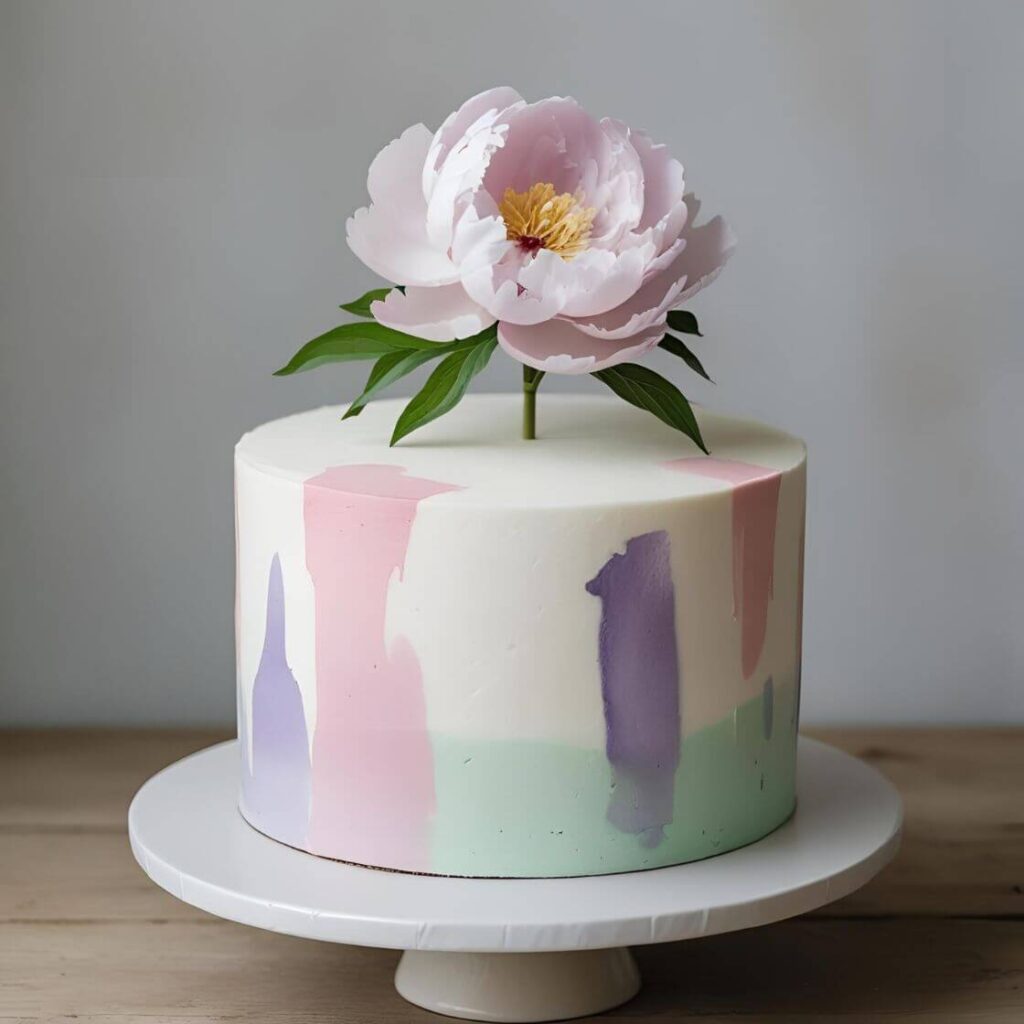 Minimalist Watercolor Cake