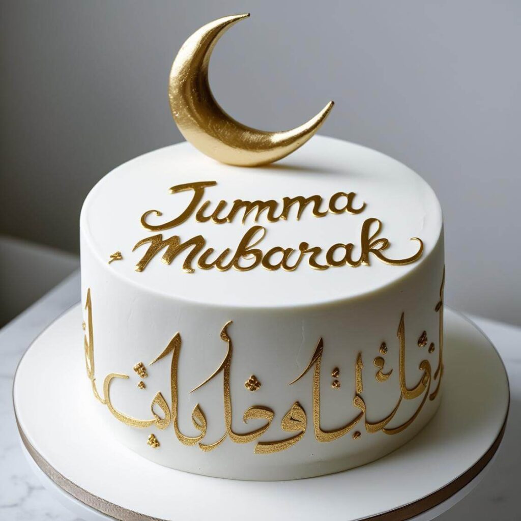 Minimalist White & Gold Cake