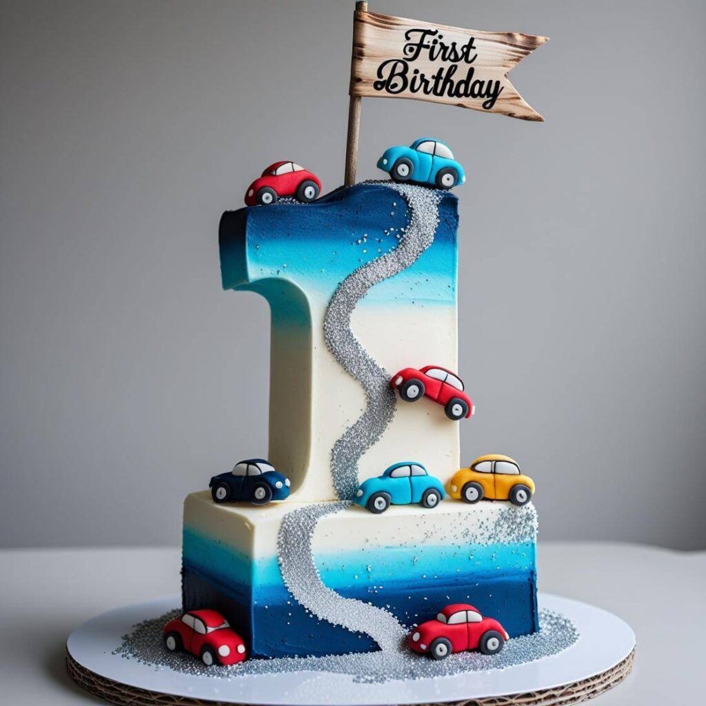 Number 1 Shaped Cake