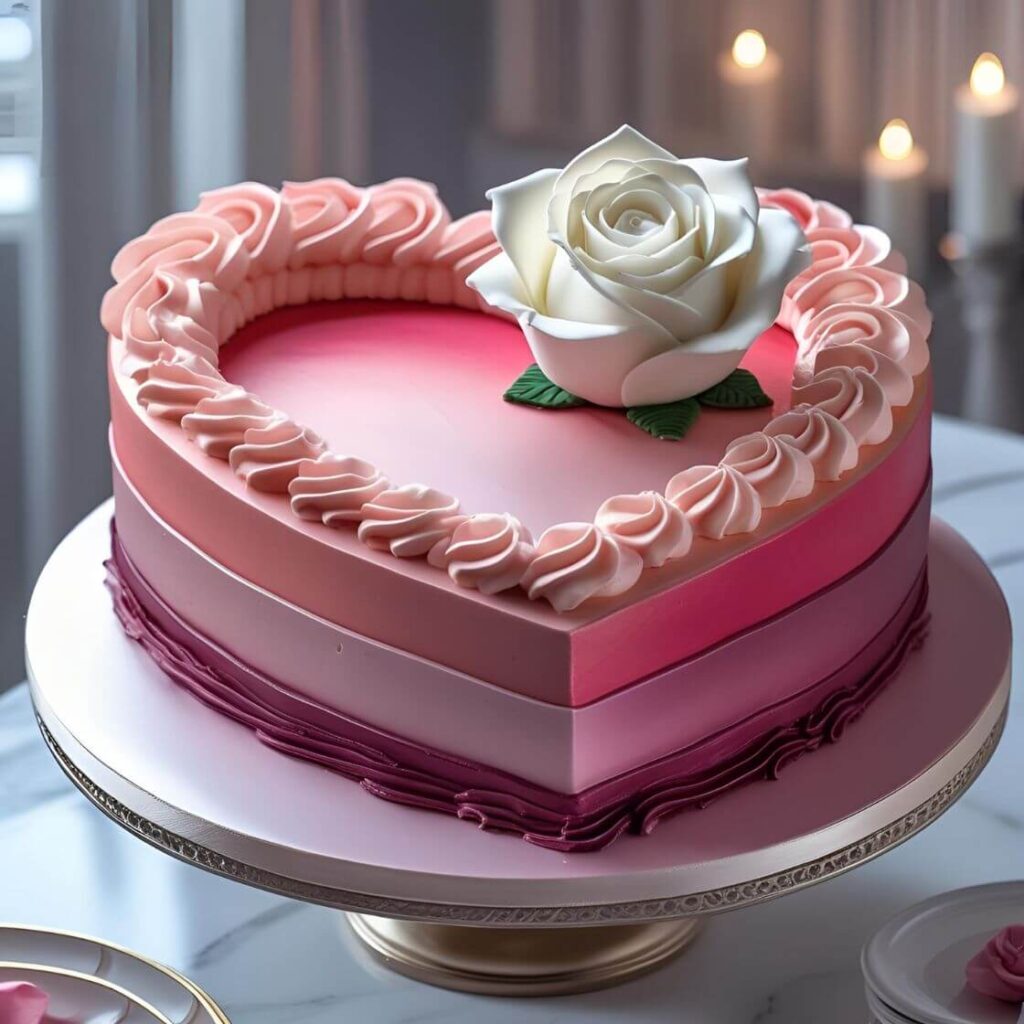 10 Heart-Shaped Cake Designs to Sweeten Your Celebrations 6 Ombre Pink Heart Cake