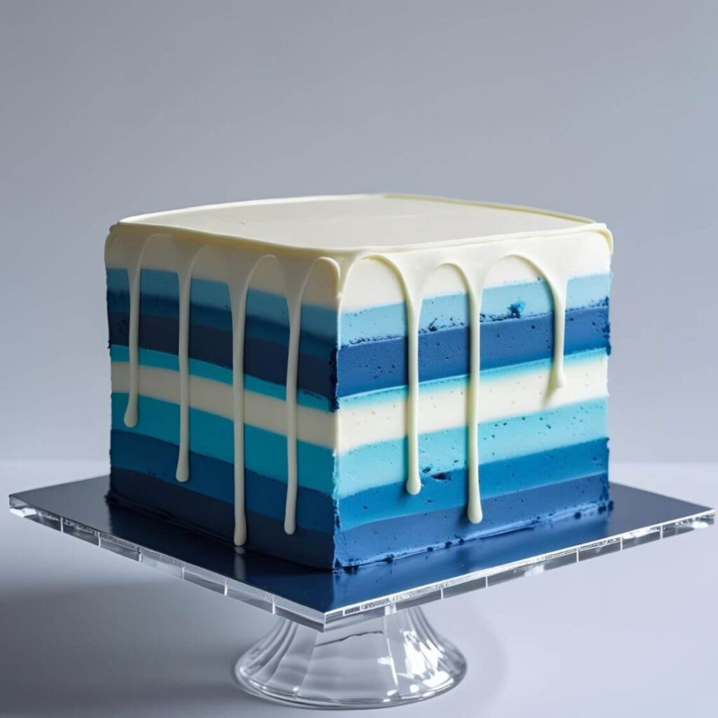 Best 10 Popular Square Cake Design Ideas for Every Occasion 4 Ombre Square Cake