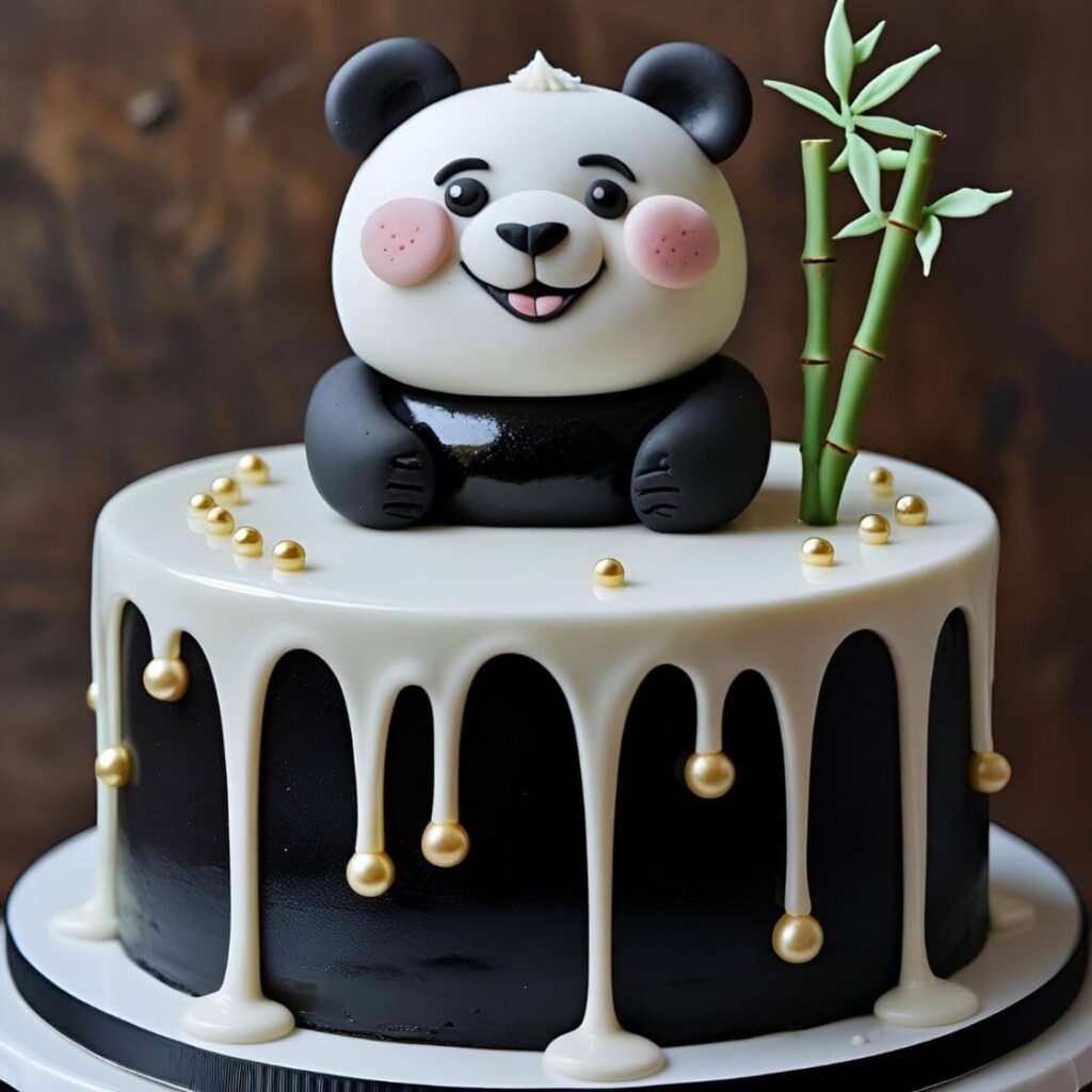 10 Popular Panda Cake Designs which is trending in 2025 6 Panda Drip Cake