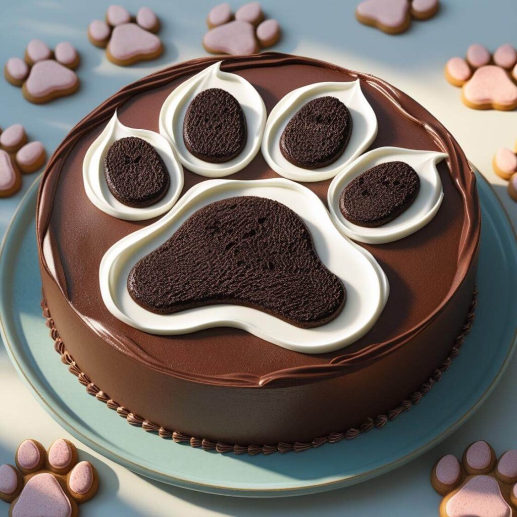 Paw Print Cake