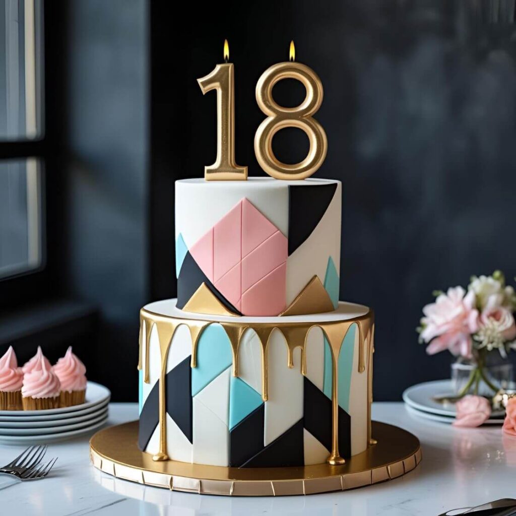Personalized Number 18 Cake