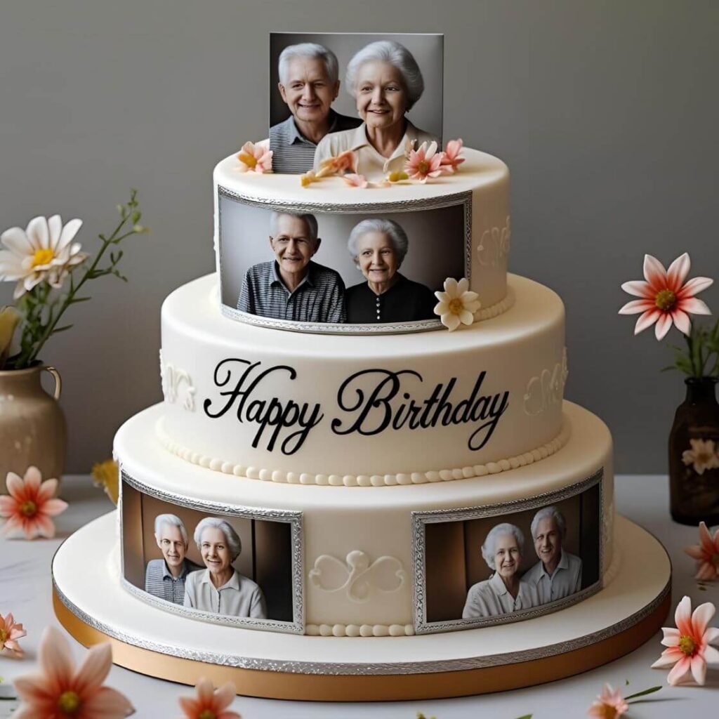 Personalized Photo Cake Design for Grandma