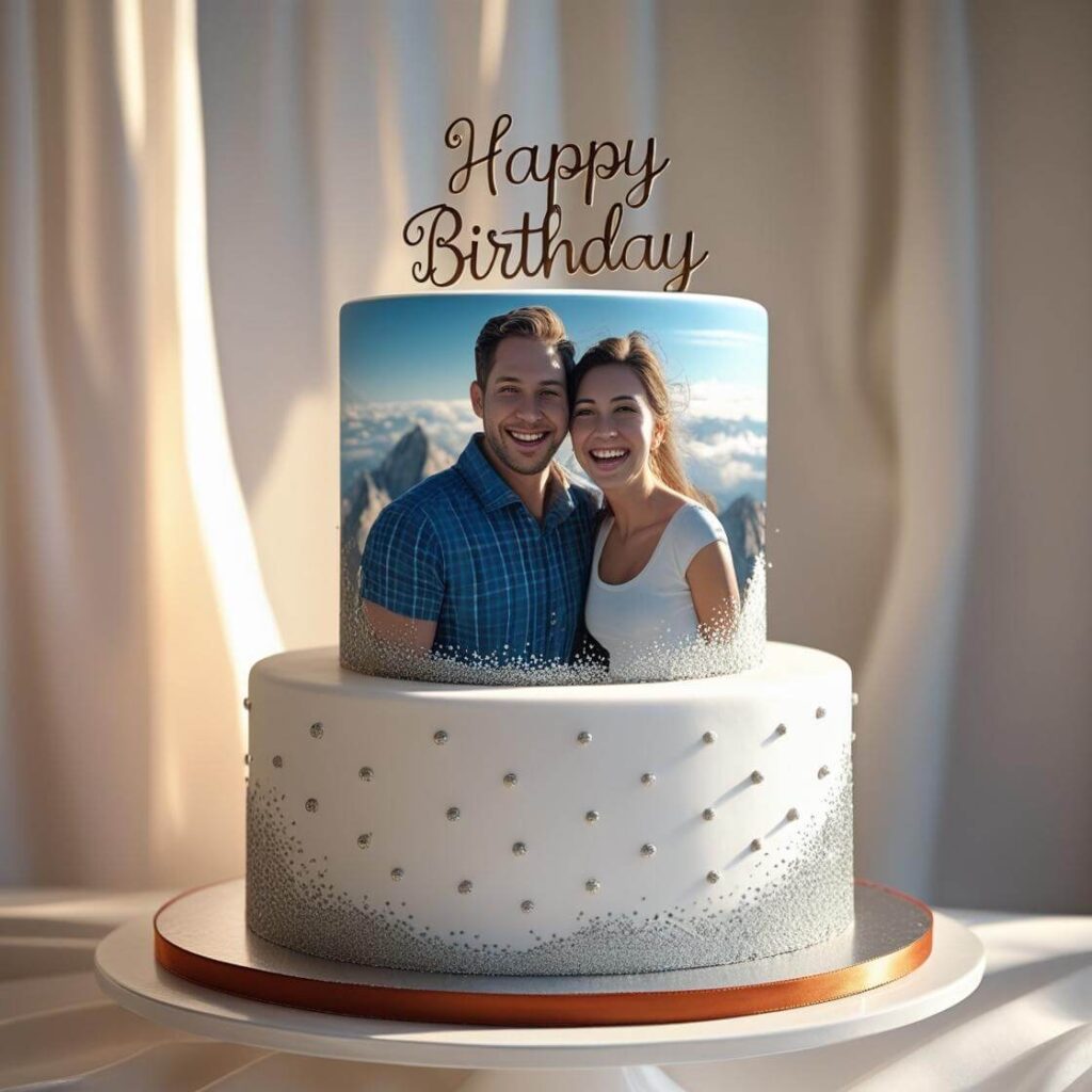 Personalized Photo Cake for Finance Birthday