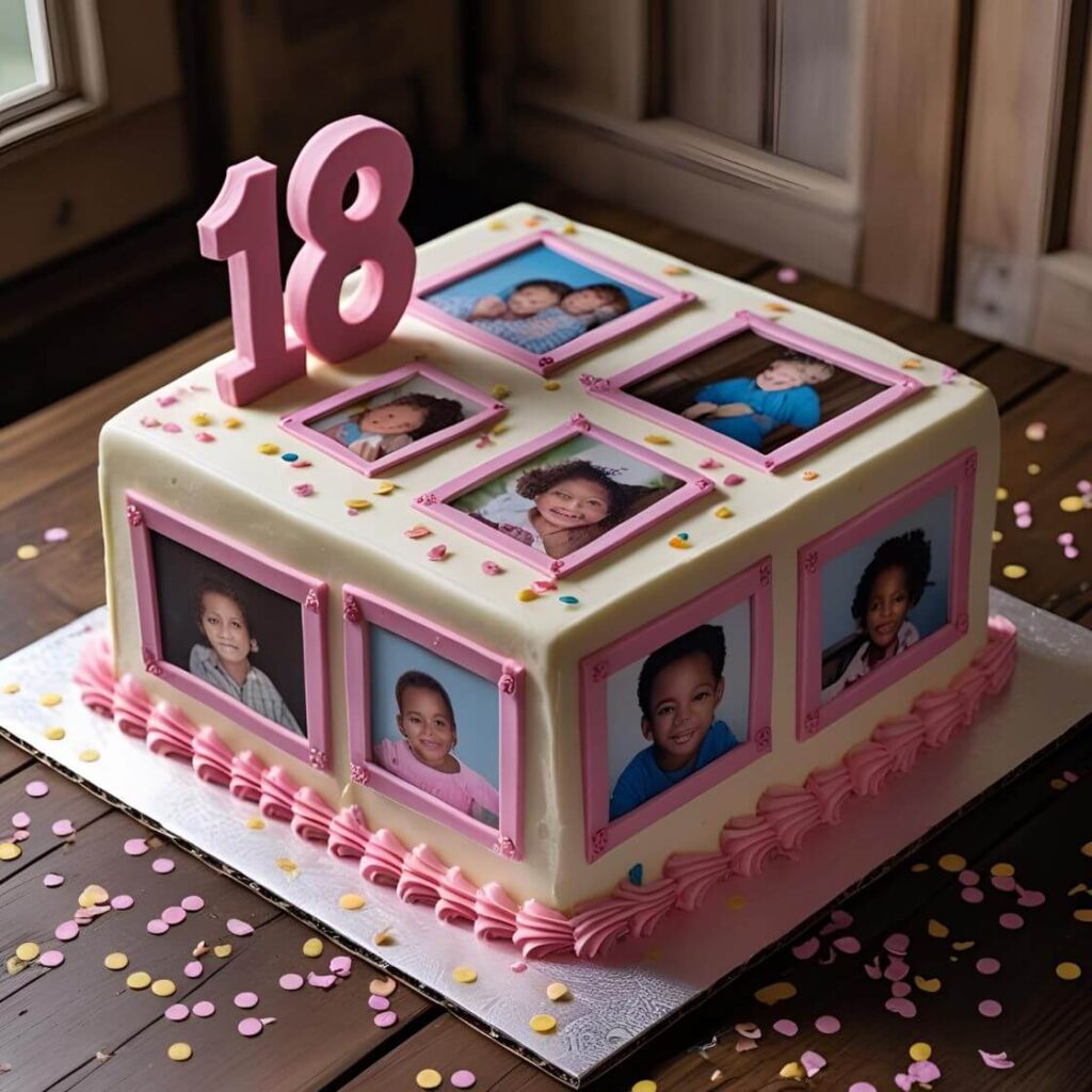 10 Stunning 18th Birthday Cake Designs for Girls 6 Photo Collage Cake