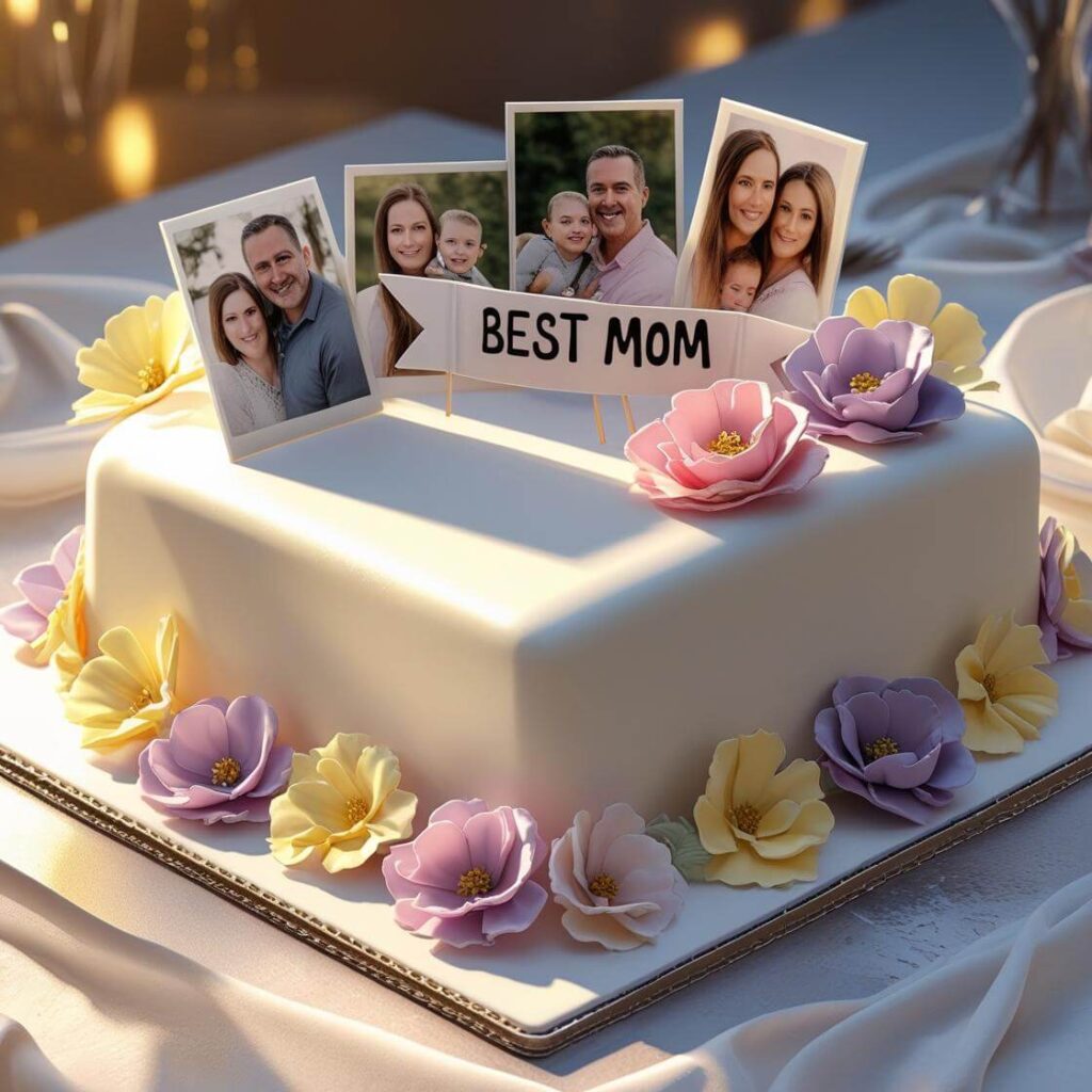 10 Popular Cake Designs to Celebrate Your Mom 4 Photo Memory Cake