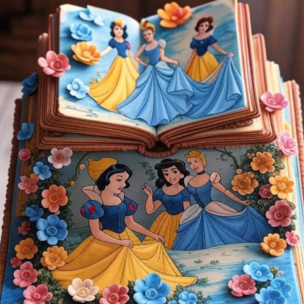 10 Stunning Princess Cake Design Ideas for a Magical Celebration 11 Princess Storybook Cake