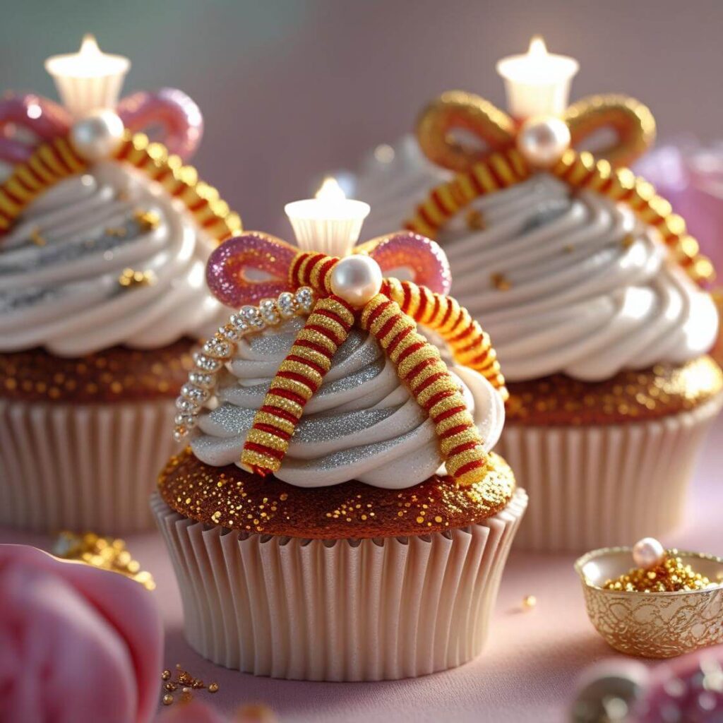 Rakhri-Themed Cupcakes