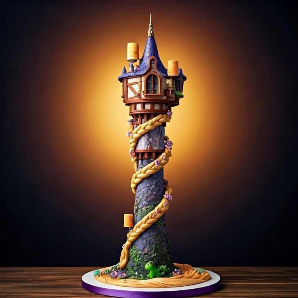 10 Stunning Princess Cake Design Ideas for a Magical Celebration 9 Rapunzel Tower Cake