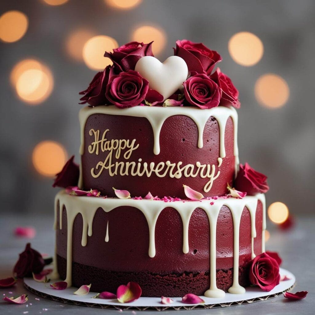 Romantic Heart-Shaped Cake