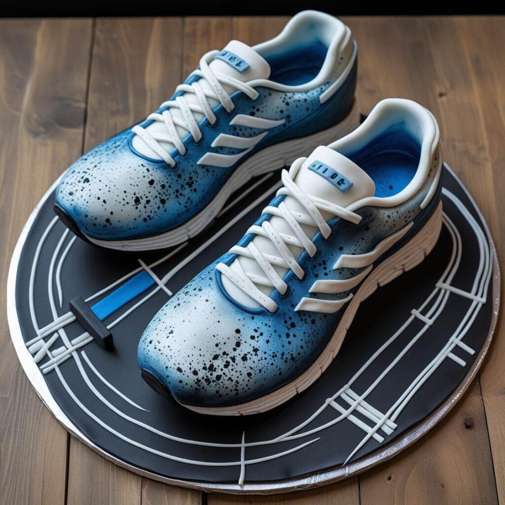 10 Unique Gym Cake Design Ideas for Fitness Enthusiasts 5 Running Shoe Cake