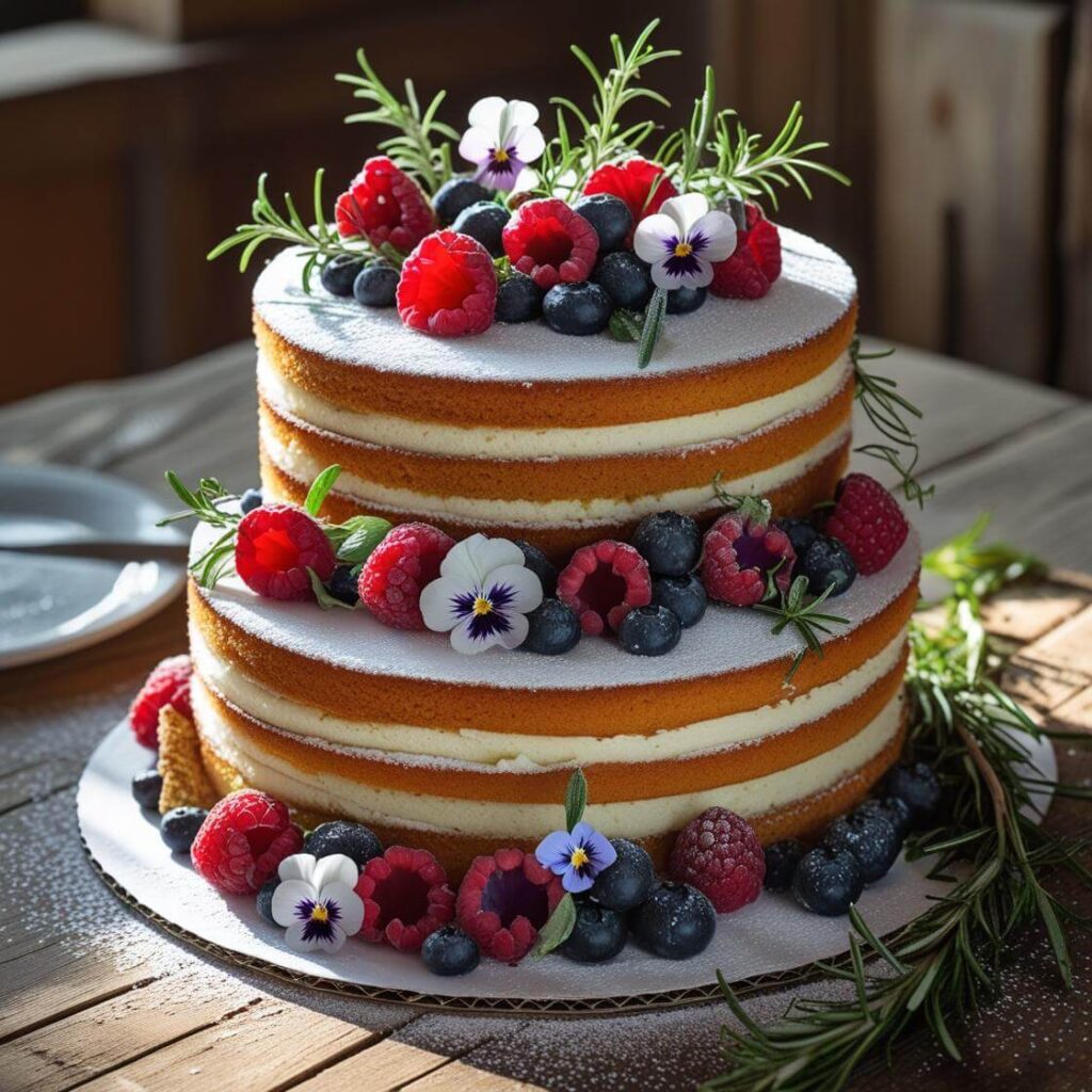 Rustic 2 tier Cake