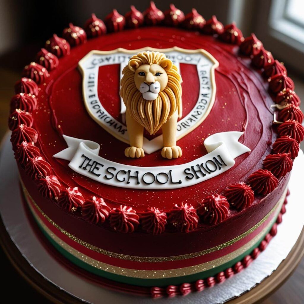 10 Trending Cake Designs for a Memorable Student Farewell 2025 5 School Logo or Mascot Cake
