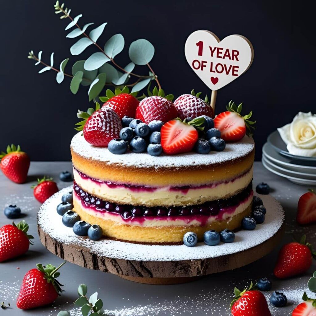 10 Popular 1st Wedding Anniversary Cake Designs to Celebrate Love 6 Semi Cake