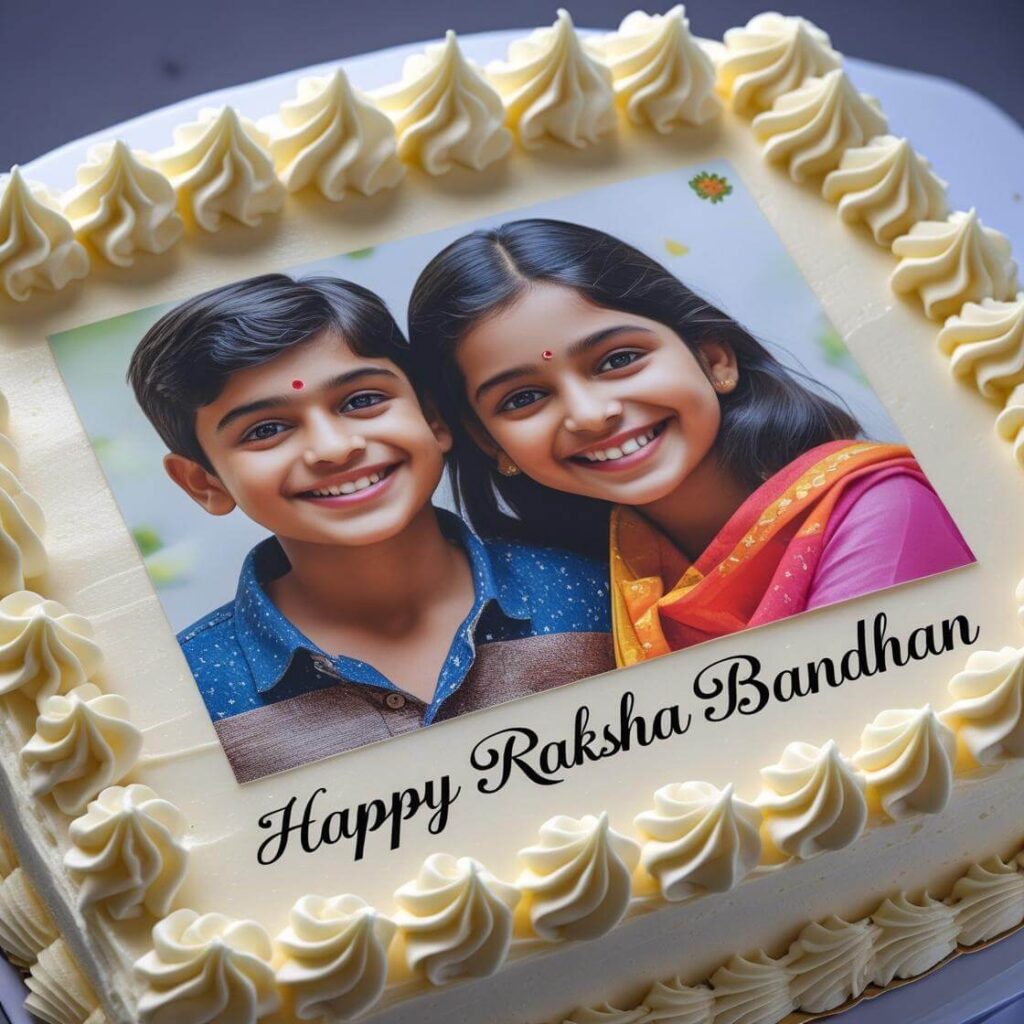 10 Stunning Raksha Bandhan Cake Designs to Celebrate the Bond of Love 3 Sibling Photo Cake