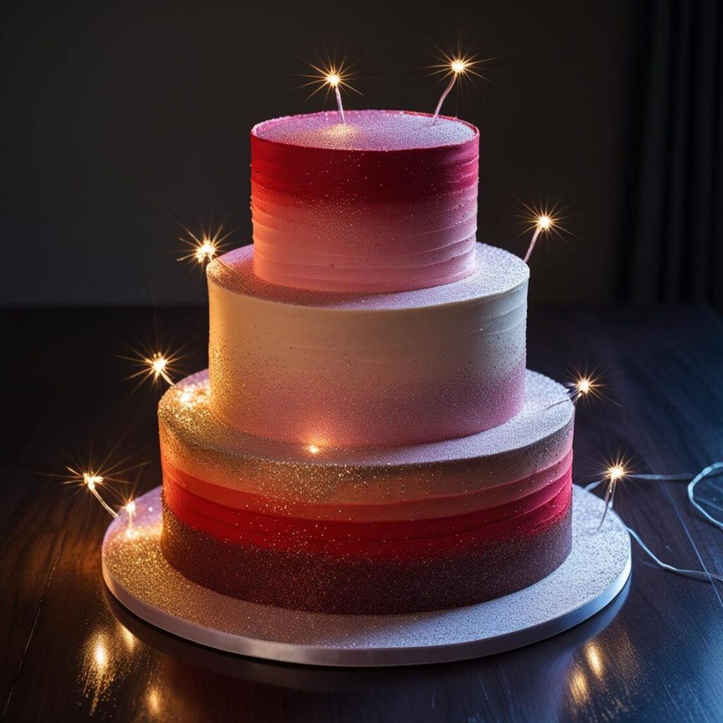 Sparkling Glitter Ombré Cake