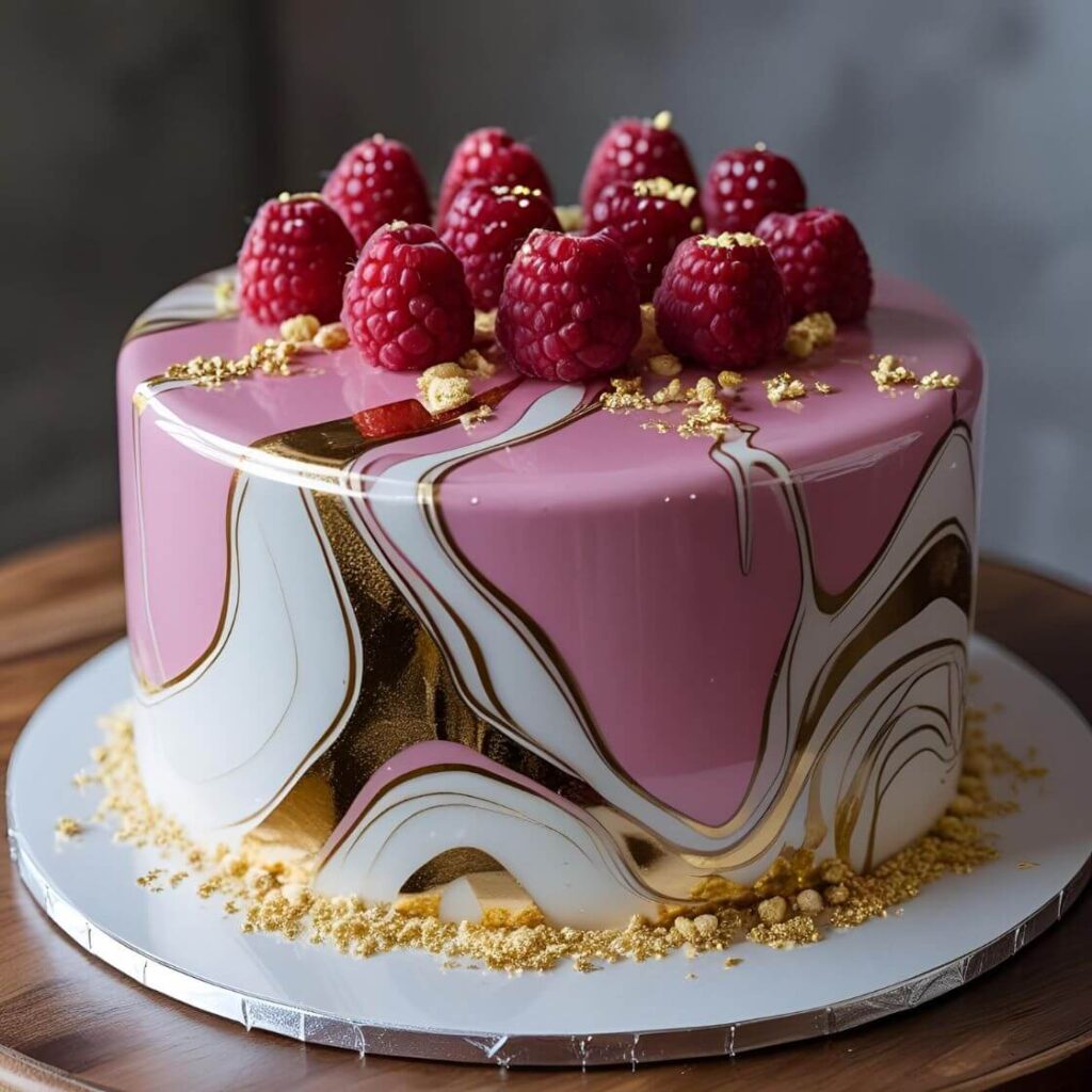 10 Stunning 18th Birthday Cake Designs for Girls 7 Sparkling Mirror Glaze Cake