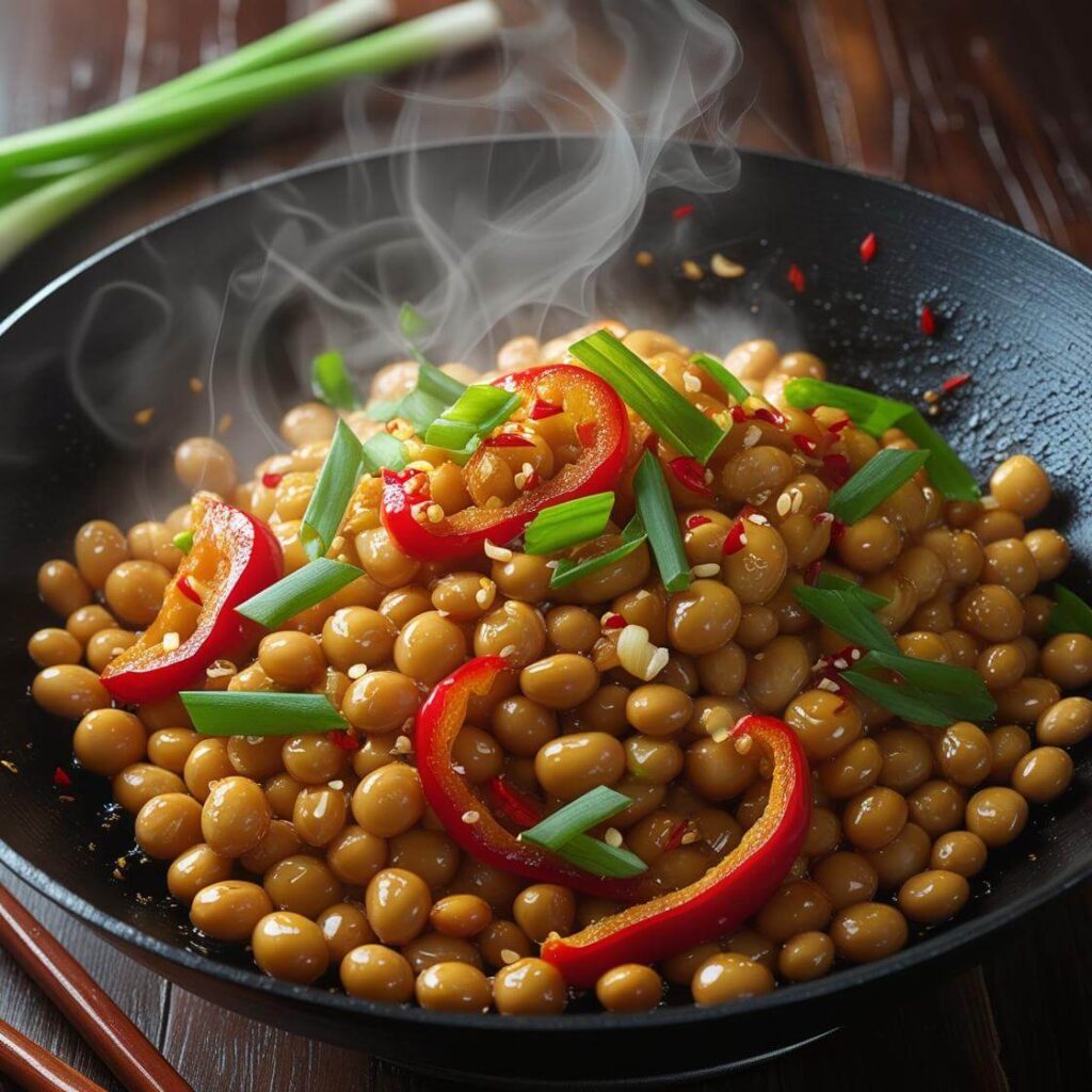 Spicy Garlic Soybean Stir-Fry