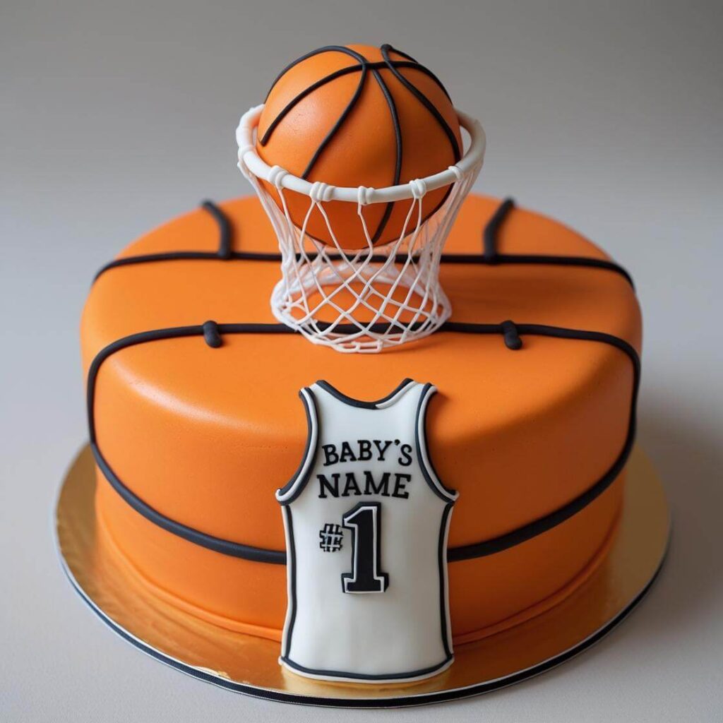 Sports Themed Basketball Cake