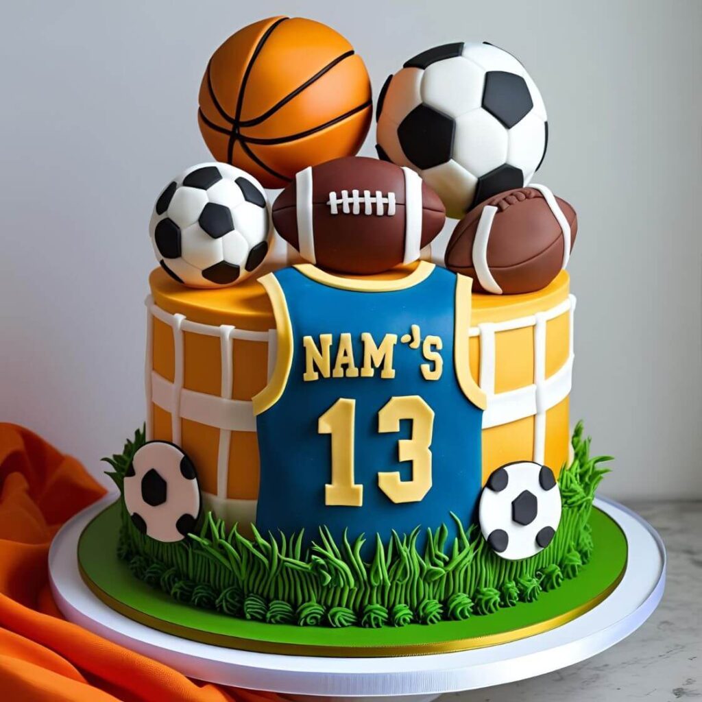 10 Adorable 1st Month Birthday Cake Designs for Baby Boy in 2025 8 Sports-Themed Cake