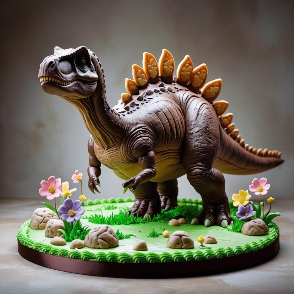 10 Unique Dinosaur Cake Designs for a Roaring Good Time 5 Stegosaurus Back Cake