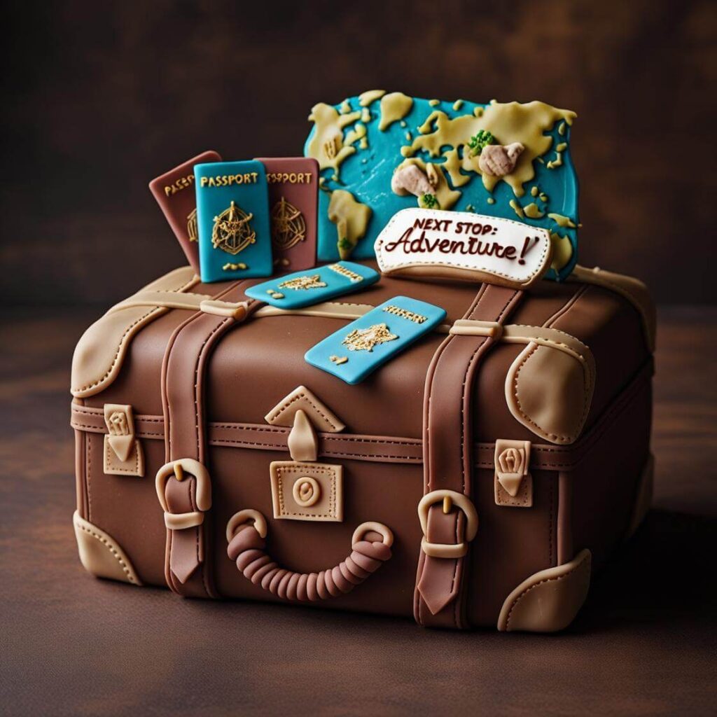 10 Trending Cake Designs for a Memorable Student Farewell 2025 4 Suitcase & Travel-Themed Cake