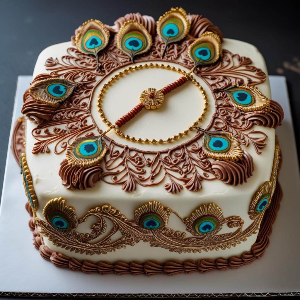 10 Stunning Raksha Bandhan Cake Designs to Celebrate the Bond of Love 7 Traditional Indian Motif Cake