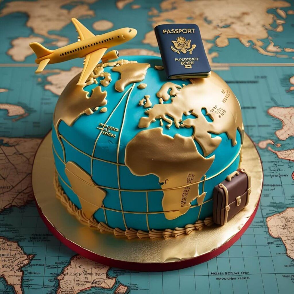 Travel-Themed Cake Design for grandma