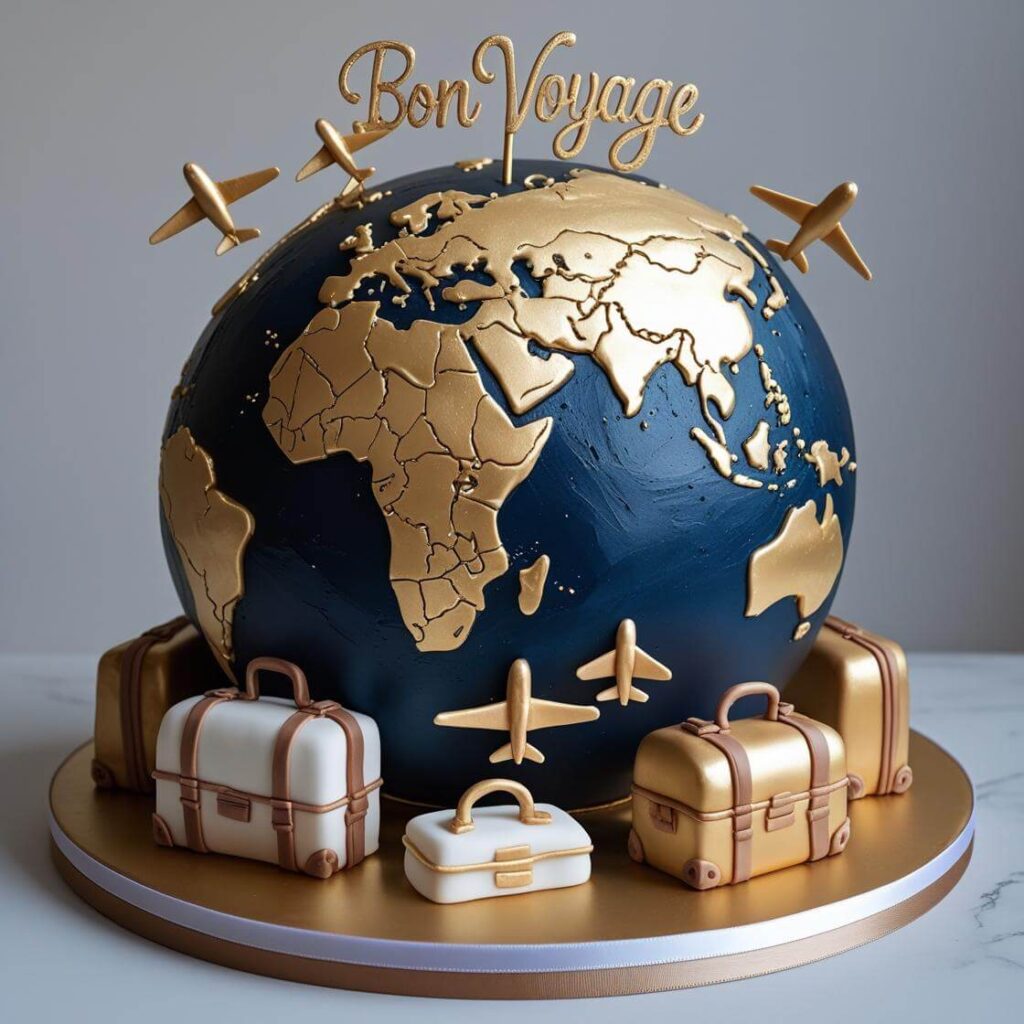 Travel-Themed Cake