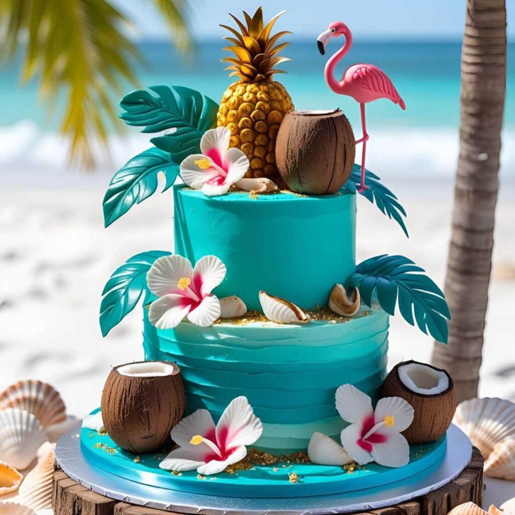 10 Popular Birthday Cake Designs for Wife in 2025 10 Tropical Paradise Cake for wife
