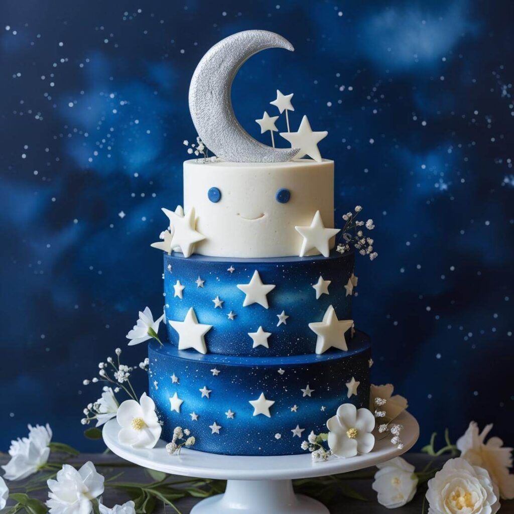 10 Adorable Baby Shower Cake Designs to Sweeten Your Celebration 6 Twinkle Twinkle Little Star Cake