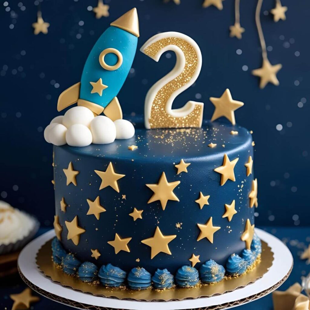 2025’s Hottest 2nd Birthday Cake Designs for Your Little Boy! 11 Twinkle Twinkle Little Star Cake for 2 Year Baby Boy