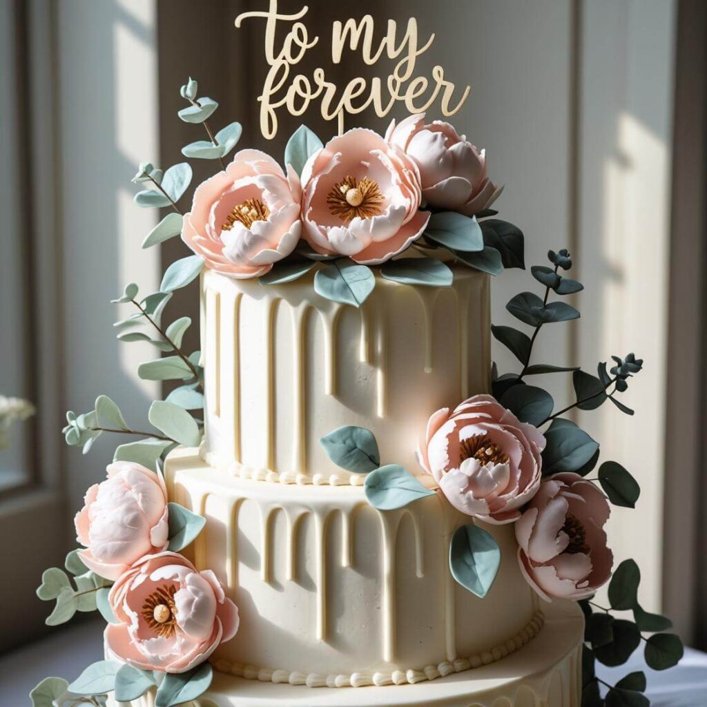 Two-Tier Elegance with Florals