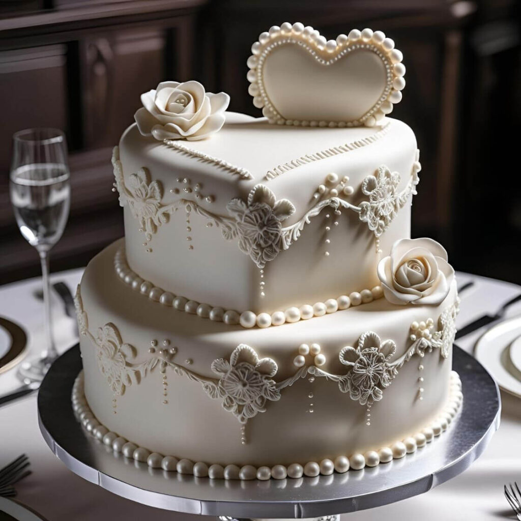 10 Heart-Shaped Cake Designs to Sweeten Your Celebrations 8 Two-Tiered Heart Cake