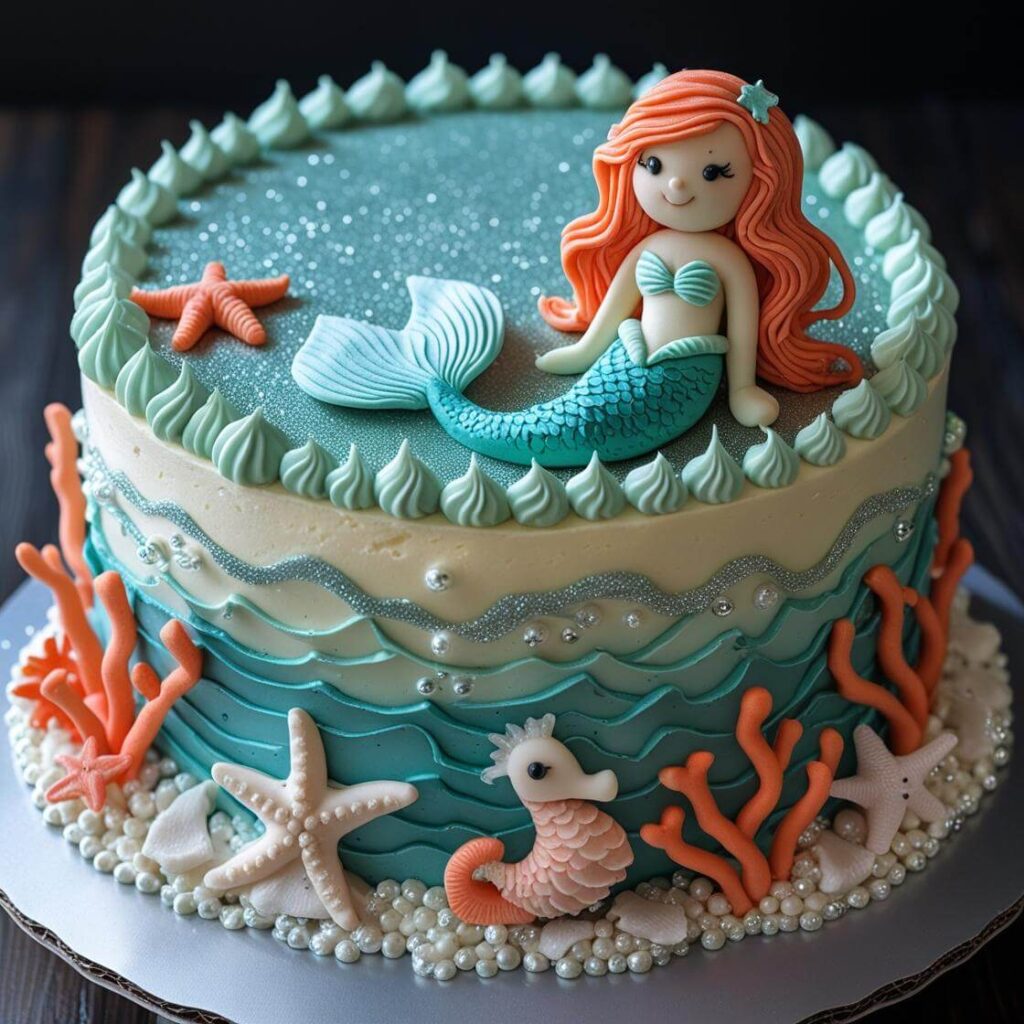10 Stunning Mermaid Cake Designs for a Magical Celebration 3 Underwater Ocean Scene Cake